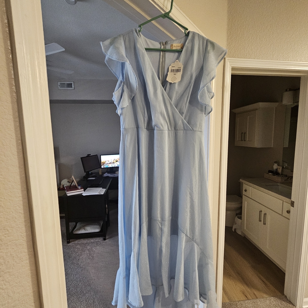 Altar'd State Light Blue High Low Dress